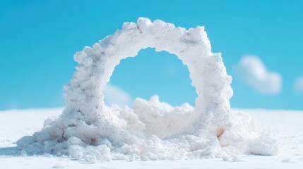 White archway in a landscape