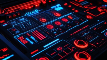 Obraz premium Futuristic Control Panel Interface
