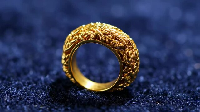 Closeup Gold ring