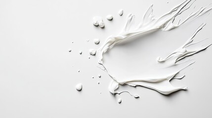 Obraz premium Dynamic paint splash action on white background artistic texture contemporary art environment