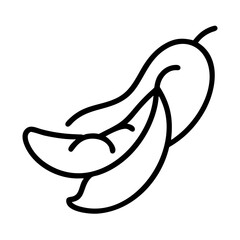 Soybean pod vector icon illustration, healthy food and organic agriculture concept
