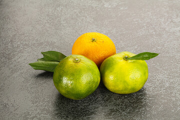 Fresh ripe sweet juicy mandarins