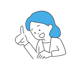 説明をする女性のイラスト　ベクター

