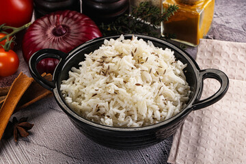 Indian cuisine jeera basmati rice