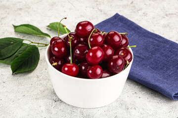 Ripe sweet and juicy cherry