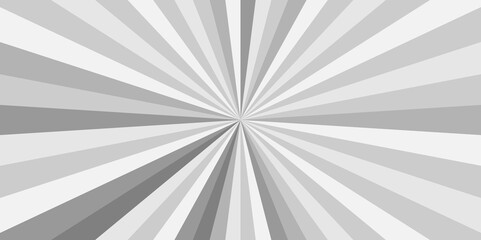 Abstract gray background with rays retro starburst abstract. Sunburst background vector illustration pattern beam rays. Spiral radial striped backdrop design.	