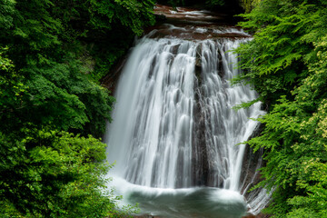 初夏の滝の清らかな流れ2
