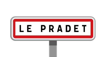 Panneau sur poteau du Pradet, Var, Provence-Alpes-C&ocirc;te d'Azur