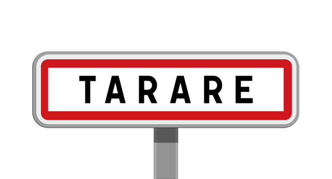 Panneau sur poteau de Tarare, Rh&ocirc;ne, Auvergne-Rh&ocirc;ne-Alpes