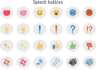絵文字アイコンの吹き出しセット