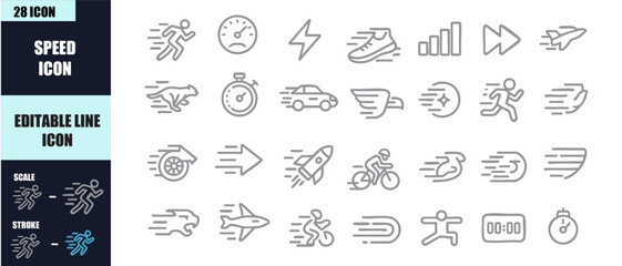 Fast Speed Icon - Vector Symbol for Quick Service and Performance