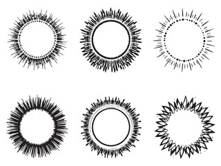 Fototapeta premium Ivory Halo black line art on white background