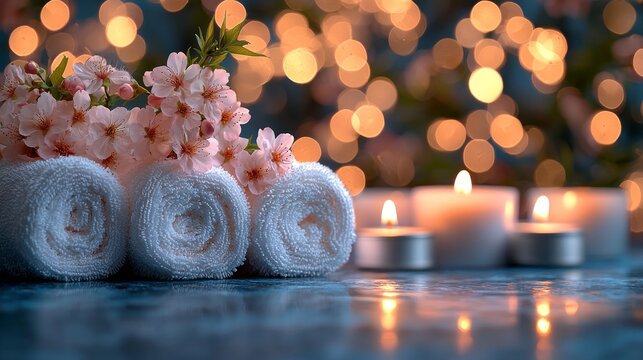 A voucher for spa services, distinguished by its soft colors and delicate floral accents, on a plain white background