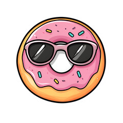 Fun and colorful donut design digital art food graphic vibrant environment playful viewpoint sweet concept