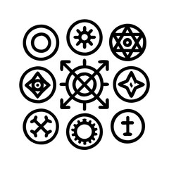 ancient occult icon, ancient occult vector illustration-simple illustration of ancient occult, perfect for ancient occult logos and icons