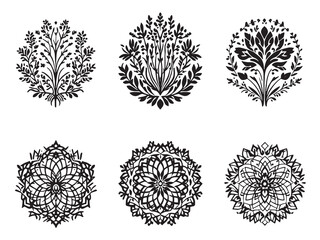 Lavender Lace black line art clear vision white background