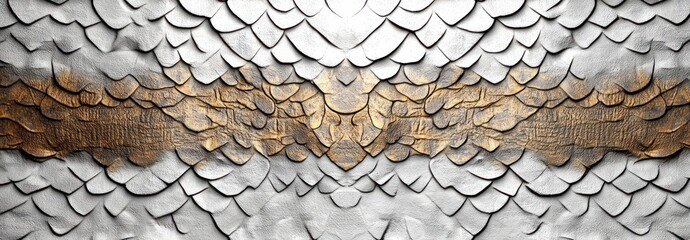 Close-up of White Snake Skin Texture with Intricate Reptilian Scale Pattern Natural Background