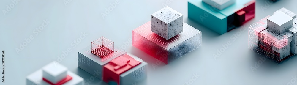 Poster visual representation of inclusive digital economy growth, secure banking systems connected through 