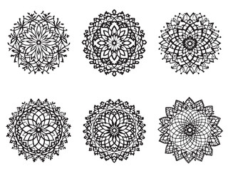 Lavender Lace black line art white background design