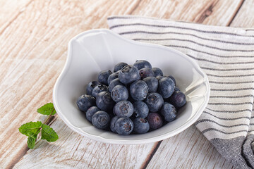 Raw ripe sweet and juicy blueberry