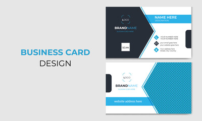 Creative geometric double sided business card and name card template design