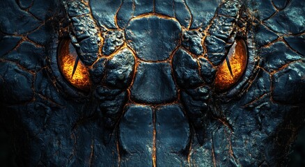 Obraz premium Close-up Crocodile Skin Texture Hyper-realistic Leather Background Exotic Design