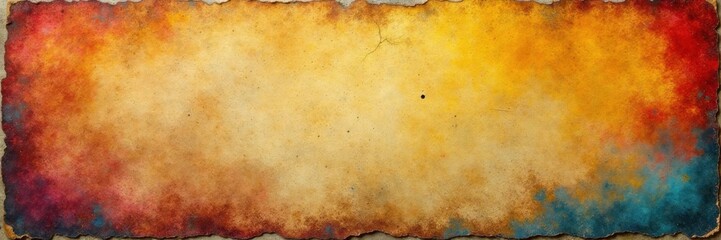 Weathered poster surface with creased edges and rough texture, vintage, worn, textured