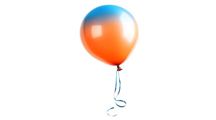 Orange and Blue Gradient Balloon Isolated on White Background