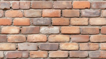 Fototapeta premium Rustic Red Brick Wall Texture with Variations and Weathered Appearance for Design Projects