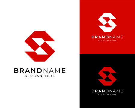 Abstract Letter S Modern Geometric For Security Technology Vector Logo Design Illustration