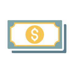 Dollar Money Icon Vector