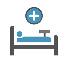 Fototapeta premium Hospital Bed Icon Vector