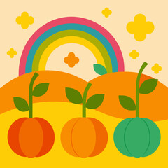 vector illustration of an apple tree