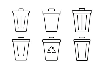 vector trash can icon