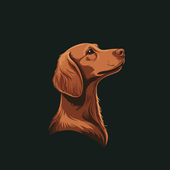 Elegant Dog Portrait on Dark Background