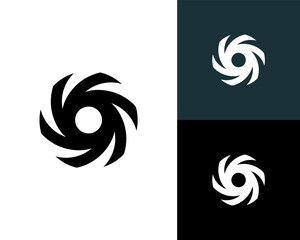 Vortex Circle Spiral Circular Rotation With Abstract Modern Shape Vector Logo Design Illustration