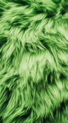 Obraz premium Bright green fuzzy texture ideal for crafts and home decor projects in a cozy setting