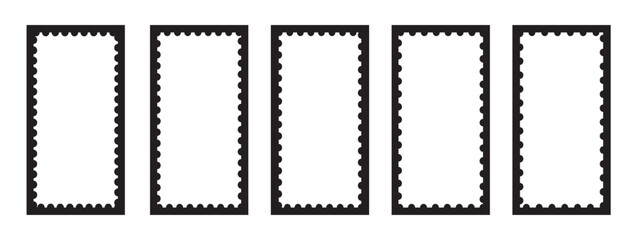 Zigzag wavy edges, rectangular, photo frames, text boxes, tags, labels. Vector rectangular abstract clouds, flowers and text boxes. Scallop edge kids geometric stamps. Flat jagged oval shapes set.