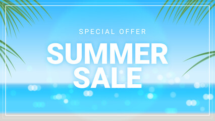 summer sale banner, template