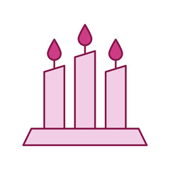Three Pink Candles Icon