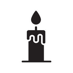 Simple Candle Icon design Illustration
