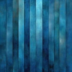 Fototapeta premium Abstract watercolor stripe pattern in blue and teal colors with symmetrical geometric design and subtle gradient effect