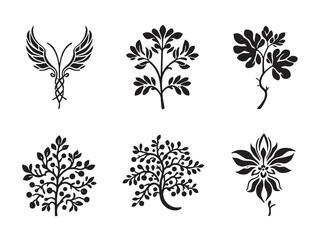 Passionvine single clear vision black line art on white background