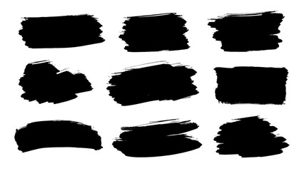 PNG Brush paint set. Messy ink brush strokes, Grungy frames. Sale promotion banner background
