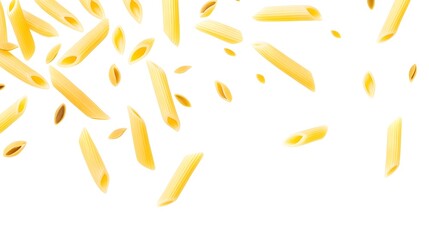 Fototapeta premium Italian Penne Pasta Isolated on White Background for Culinary Use