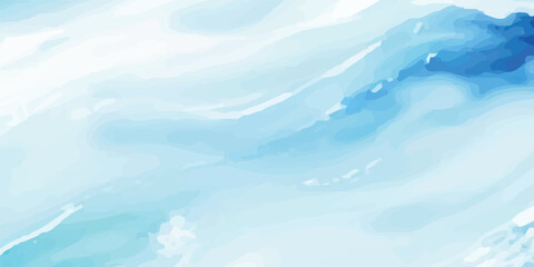 Obraz premium Soft Blue and White Abstract Watercolor Ocean Wave Background – Gentle Sea-Inspired Texture Ideal for Luxury Branding, Elegant Wedding Designs, and Coastal-Themed Graphic Projects