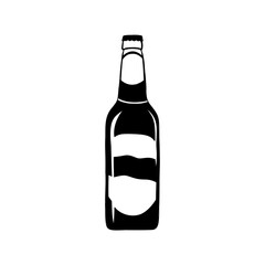 bottle glass vector, hand drawn illustration 