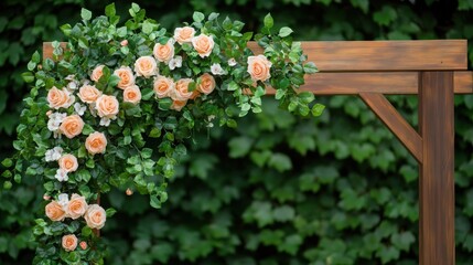 Gracefully Designed Garden Arch with Intertwined Flowers and Greenery