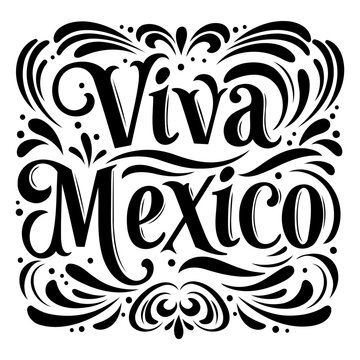 Viva Mexico decorative graphic, marketing or design