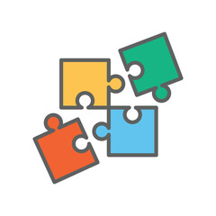 puzzle , icon, flat, design, vector, illustrations, education, style, trendy, collections